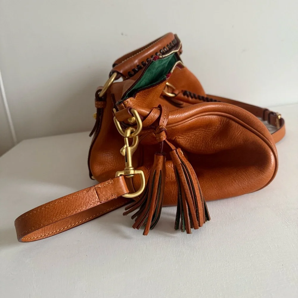 Dooney & Bourke Florentine Small Satchel – Cognac Leather - Picture 6 of 15